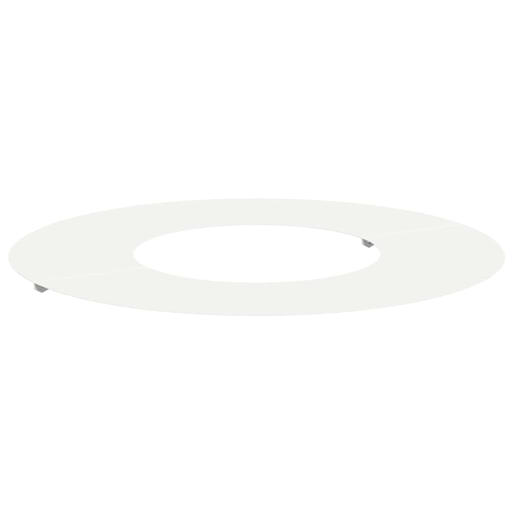 Flacher Baumring Weiß Ø30 / 60 cm Stahl